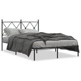  The Living Store Kovinski posteljni okvir z vzglavjem črn 120x190 cm - Posteljni Okvir, (21500945) | Shoptok.si
