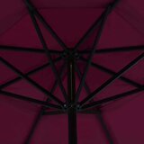  Vrtni suncobran s aluminijskom šipkom 500 cm bordo | shoptok.hr