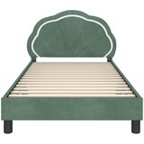 Krevet za djecu s uzglavljem Morska zelena 90 x 200 cm Baršun | Eponuda.com