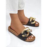 Resti Royalfashion Black women's flip-flops with ornament in Fixci | ePonuda.com