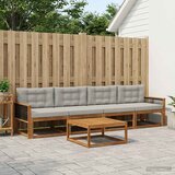  Set vanjskih sofa 5 pcs Prirodna i Svjetlosiva | Eponuda.com
