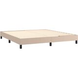  Krevet box spring madrac LED cappuccino 160x200cm umjetna koža | shoptok.hr