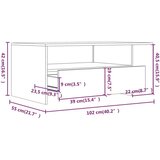 vidaXL Klubska mizica bela 102x55x42 cm konstruiran les | Shoptok.si