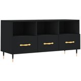 Maison Chic TV omarica - TV enota - Televizijska omarica črna 102x36x50 cm inženirski les, (21698700) Cene
