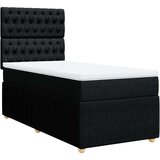 vidaXL Krevet s oprugama i madracem crni 90x200 cm od tkanine | shoptok.hr