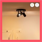 Wiz - LED RGBW prigušiva spot svetlo IMAGEO 3xGU10/4,9W/230V crna Wi-Fi | Eponuda.com