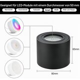 KYOTECH 4x nadgradno stropno ohišje za LED modul Ø80×65mm | Shoptok.si