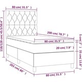  Box spring postelja z vzmetnico temno rjava 80x200 cm blago, (20898886) | Shoptok.si