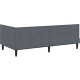 vidaXL Kotna postelja Temno siva 80 x 200 cm Samet in sodobno leseno | Shoptok.si