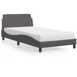  Krevet s madracem Dover sivi 100 x 200 cm od umjetne kože | shoptok.hr
