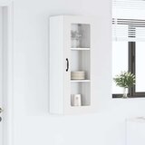 vidaXL Zidni kuhinjski ormarić Visoki sjaj bijela 40 x 31 x 100 cm | shoptok.hr