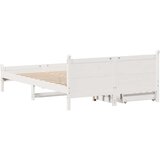 vidaXL Okvir kreveta bez madraca bijeli 135 x 190 cm masivna borovina | shoptok.hr