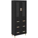  Highboard s ladicama Crni hrast 69,5 x 34 x 180 cm | shoptok.hr