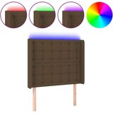  Posteljno vzglavje temno rjavo 83x16x118/128 cm blago, (20936073) | Shoptok.si