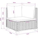  2 kom. Ratan set za opuštanje s jastučićima GENDT Prirodna | shoptok.hr