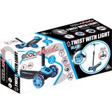 Cool Wheels Trotinet Twist Scooter svetleći sa 3 točka do 40kg plavi | Eponuda.com