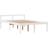 vidaXL Krevet s regalom z knjige bez madraca bijeli 135x190cm borovina | shoptok.hr