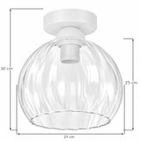 Brilagi LED stropno svetlo RETRO GLASS 1xE27/60W/230V prečnik 25 cm bela/prozirna | Eponuda.com