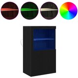  LED komoda Crni hrast 60,5 x 37 x 100 cm Konstruirano drvo | shoptok.hr