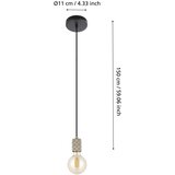 Eglo 43802 - Luster na sajli YORTH 1xE27/40W/230V hrom | Eponuda.com
