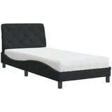  The Living Store Postelja z vzmetnico črna 90x200 cm žamet - Postelja, (21493090) | Shoptok.si