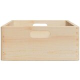 vidaXL Drvena kutija s ručkama 40x30x13 cm puno drvo bor | shoptok.hr