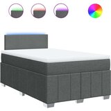 vidaXL Box spring postelja z vzmetnico temno siva 120x190 cm blago | Shoptok.si