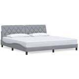  Okvir za krevet bez madraca svjetlosivi 200 x 200 cm od tkanine | shoptok.hr