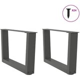  Noge za klub stolić V-oblika 2 kom antracit 60 x (30-31,3) cm čelik | Eponuda.com