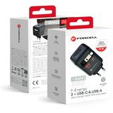 forcell F-ENERGY GaN III VT-R7 putni punjac sa uvlacivim kablom Type C i 1x Type C, 1x USB A prikljuccima za punjenje PD QC4.0 3A 70W sivi | ePonuda.com