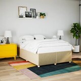 Furnova Posteljni okvir brez vzmetnice krem 140x200 cm tkanina, (21941523) Cene