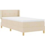  Boxspring - Krevet s oprugama s madracem Krema 90 x 190 cm tkanina | shoptok.hr