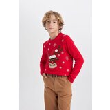 Defacto Boy's New Year Themed Crew Neck Sweater Cijene