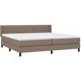  Krevet s oprugama i madracem smeđesivi 200x200 cm od tkanine | shoptok.hr