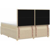  Boxspring krevet s madracem Krem 140 x 200 cm Tkanina | shoptok.hr