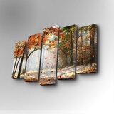 Wallity 5PUC-020 multicolor decorative canvas painting (5 pieces) Cene