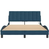  Okvir kreveta s LED-om bez madraca Hanko plavi 120 x 200 cm baršunasti | Eponuda.com