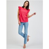 Orsay Dark pink women's t-shirt with ruffles - Women's | Shoptok.si