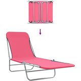  Sklopive ležaljke za sunčanje 2 kom od čelika i tkanine roze | shoptok.hr