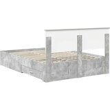  Konstrukcija postelje z vzglavjem Betonsko siva 140 x 200 cm, (5000103897) | Shoptok.si