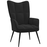 vidaXL Stol za sproščanje črn žamet, (20957128) | Shoptok.si