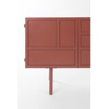 White Label Rdeča kovinska TV omarica 160x58x36 cm Davis – | Shoptok.si