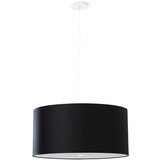 Nice Lamps Crna viseća svjetiljka s tekstilnim sjenilom ø 50 cm Volta – Cijene