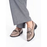 GOODIN Lacquered beige women's loafers | shoptok.hr