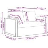SOFA 2 pcs Tamno siva Metal | shoptok.hr
