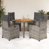  5-dijelni vrtni blagovaonski set sivi od poliratana | shoptok.hr