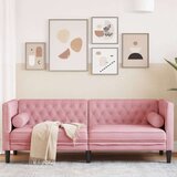  Trosjed Chesterfield s jastučićima ružičasti baršunasti | shoptok.hr