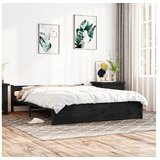  Posteljni okvir črn iz trdnega lesa 150x200 cm 5FT | Shoptok.si
