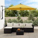 vidaXL Zidni suncobran s LED svjetlima žuti 290 cm cijene