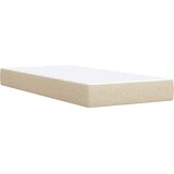  Krevet s oprugama i madracem krem 100 x 200 cm od tkanine | shoptok.hr
